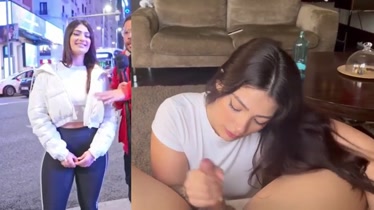 Sandra Blass follada mientras responde algunas preguntas en una entrevista